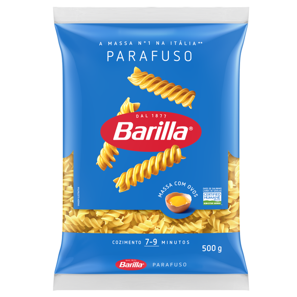 MACARRÃO BARILLA OVOS PARAFUSO 500G