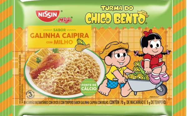 MACARRÃO NISSIN LAMÉN CHICO BENTO GALIHA C/MILHO 75G