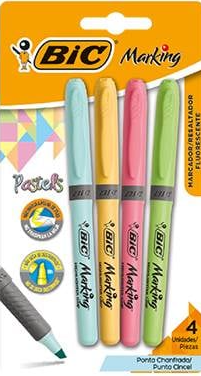 MARCA TEXTO BIC INTENSITY BRITE LINE C/4