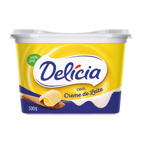 MARGARINA DELÍCIA CREMOSA SEM SAL 500G