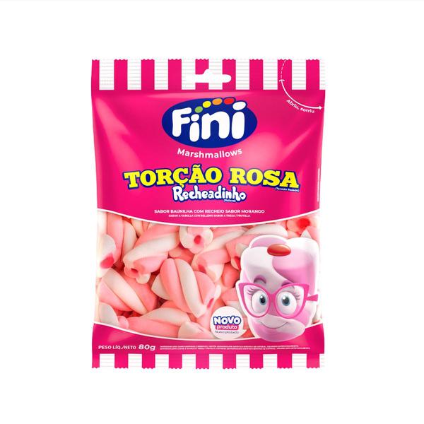 MARSHMALLOW FINI TORÇÃO RECHEADINHO ROSA 80G