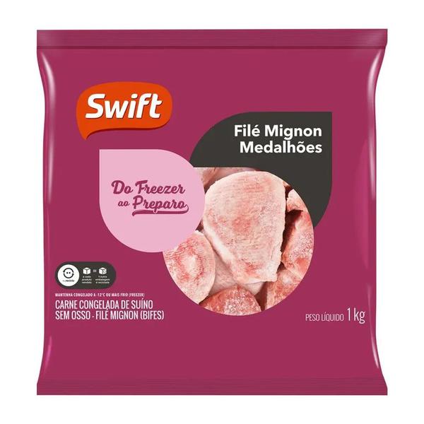 MEDALHÃO DE FILÉ MIGNON SUINO SWIFT 1KG