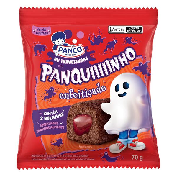 MINI BOLO PANQUINHO PANCO CHOCOLATE  E FRUTAS VERMELHAS 70G