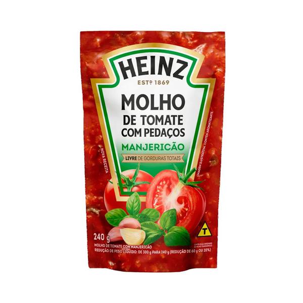 MOLHO DE TOMATE HEINZ MANJERICÃO SACHÊ 240G