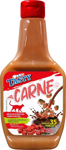 MOLHO PARA RAÇÃO GATOS TASTY CARNE 250G