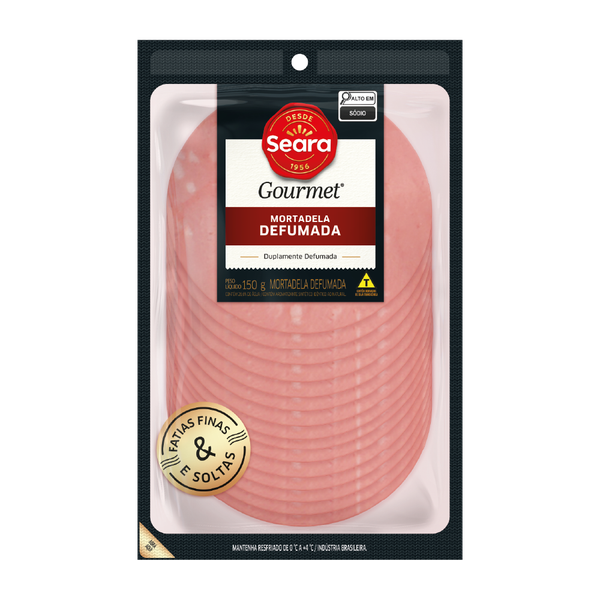 MORTADELA SEARA DUPLAMENTE DEFUMADA FATIADA 150G