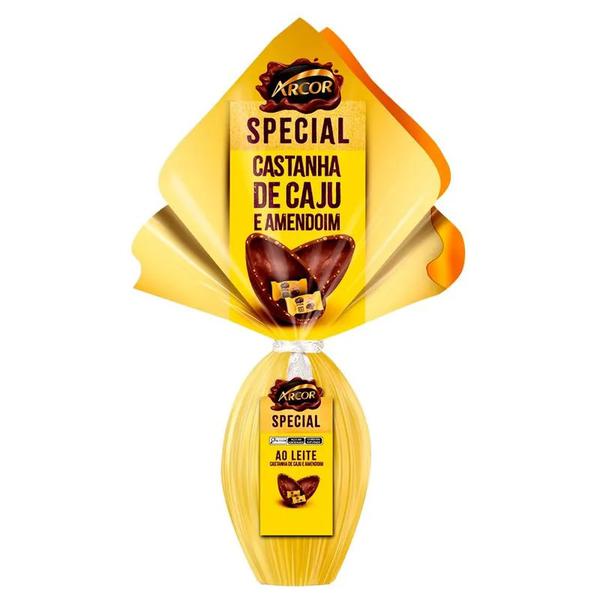 OVO DE PÁSCOA ARCOR SPECIAL AO LEITE CASTANHA DE CAJU 250G