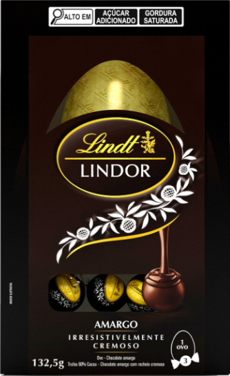 OVO DE PÁSCOA LINDT AMARGO 132,5G