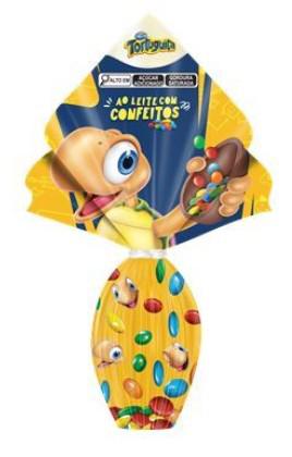 OVO DE PÁSCOA ARCOR TORTUGUITA AO LEITE COM CONFEITOS 45G