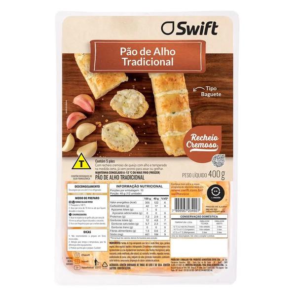 PÃO ALHO SWIFT TRADICIONAL 400G