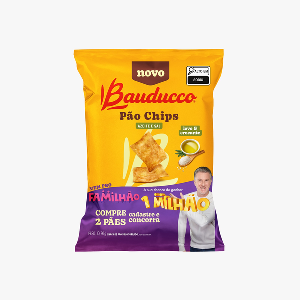PÃO CHIPS BAUDUCCO AZEITE E SAL 90G