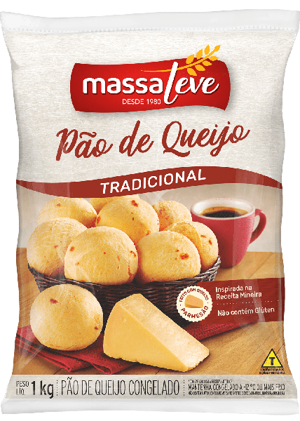 PÃO DE QUEIJO MASSA LEVE TRADICIONAL 1KG