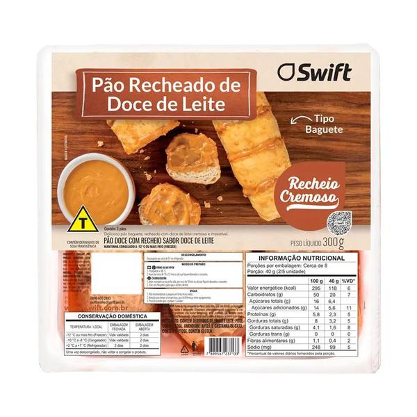 PÃO RECHEADO DE DOCE DE LEITE SWIFT 300G