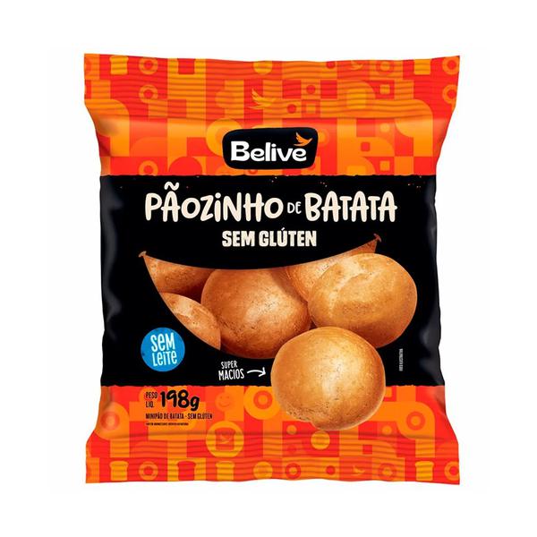 PÃOZINHO DE BATATA BELIVE S/GLUTÉN 198G