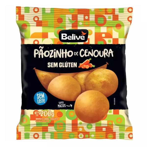 PÃOZINHO DE CENOURA BELIVE S/GLUTÉN 200G