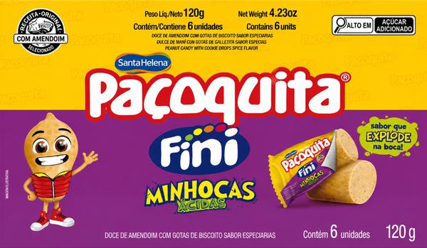PAÇOCA PAÇOQUITA ROLHA MINHOCA AZEDINHAS 120G