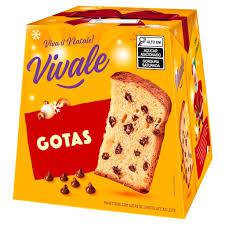 PANETTONE COM GOTAS DE CHOCOLATE VIVALE 350G