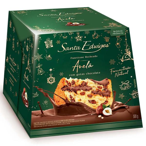 PANETTONE SANTA EDWIGES GOTAS DE CHOCOLATE COM AVELÃ 500G