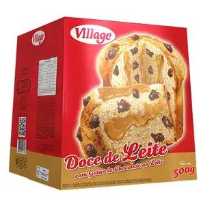 PANETTONE VILLAGE DOCE DE LEITE COM CHOCOLATE 500G
