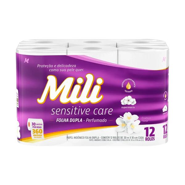 PAPEL HIGIÊNICO FOLHA DUPLA MILI PERFUMADO 30M COM 12