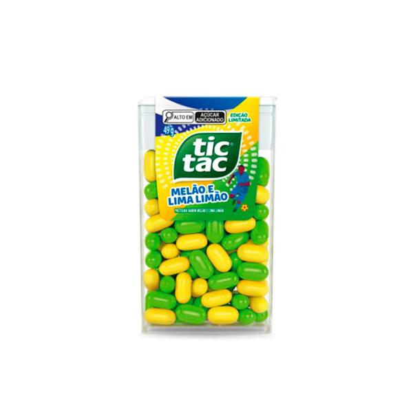 PASTILHA TIC-TAC MELÃO/LIMA LIMÃO 49,8G