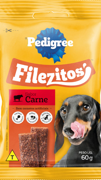 PETISCO CÃES PEDIGREE FILEZITOS CARNE 60G