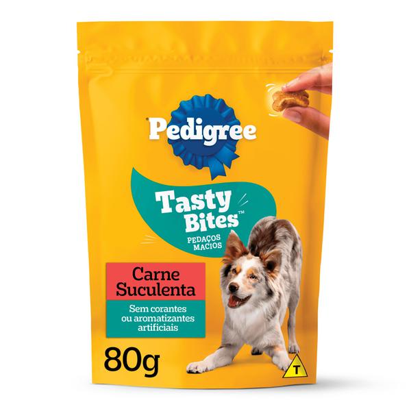 PETISCO PARA CÃES TASTY BITES PEDIGREE CARNE 80G