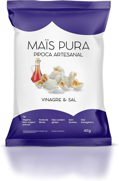 PIPOCA MAIS PURA VINAGRE E SAL 40G