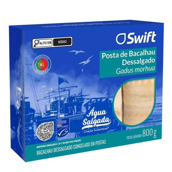 POSTAS DE BACALHAU DESSALGADO SWIFT 800G
