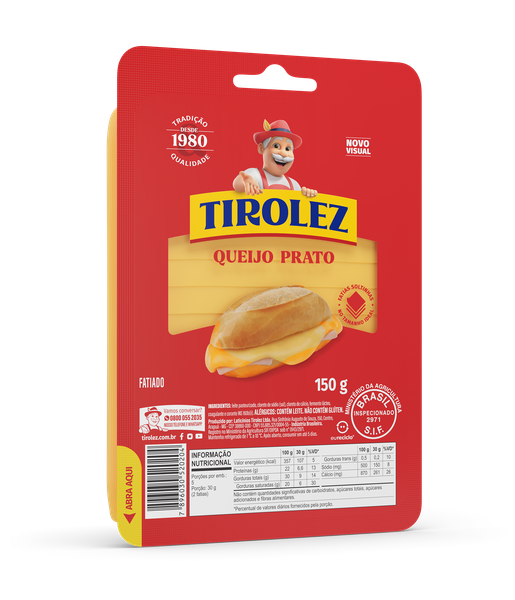 QUEIJO PRATO TIROLEZ FATIADO 150G