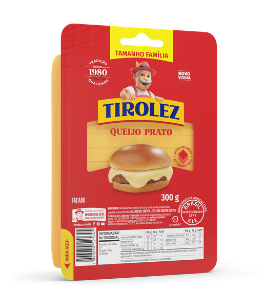 QUEIJO PRATO TIROLEZ FATIADO 300G
