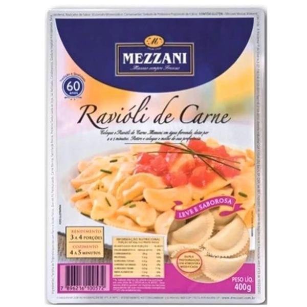 RAVIOLI CARNE MEZZANI 400GR