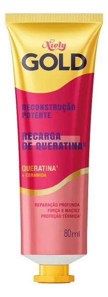 RECARGA DE QUERATINA  NIELY GOLD RECONSTRUÇÃO 80ML