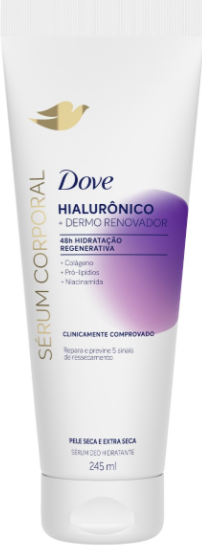 SÉRUM CORPORAL DOVE HIALURÔNICO+DERMO RENOVADOR 245ML