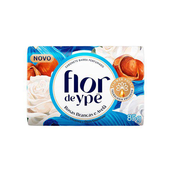 SABONETE FLOR DE YPÊ ROSAS BRANCAS E AVELÃ 85G