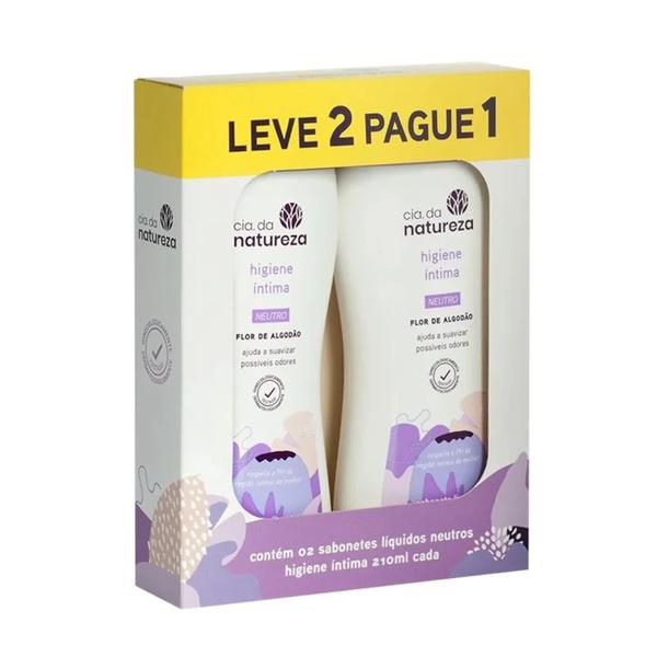 SABONETE ÍNTIMO LÍQUIDO CIA DA NATUREZA NEUTRO 210ML C/2