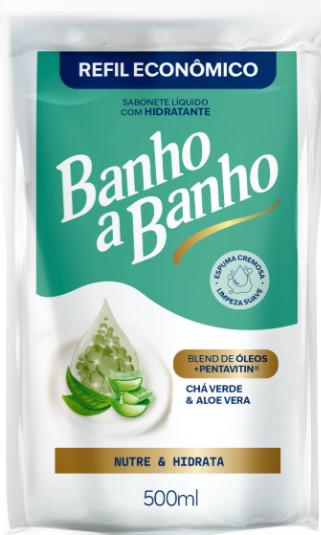 SABONETE LÍQUIDO BANHO A BANHO CHÁ VERDE REFIL 500ML