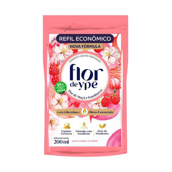 SABONETE LÍQUIDO FLOR DE YPÊ FLOR DE MAÇÃ E FRAMBOESA REFIL 200ML