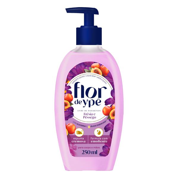 SABONETE LÍQUIDO FLOR DE YPÊ FRÉSIA E PÊSSEGO PUMP 250ML