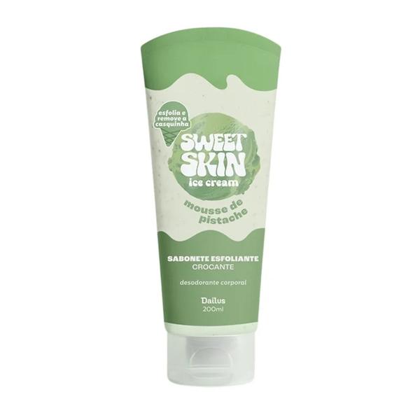 SABONETE LIQUÍDO ESFOLIANTE SWEET SKIN MOUSSE PISTACHE 200ML