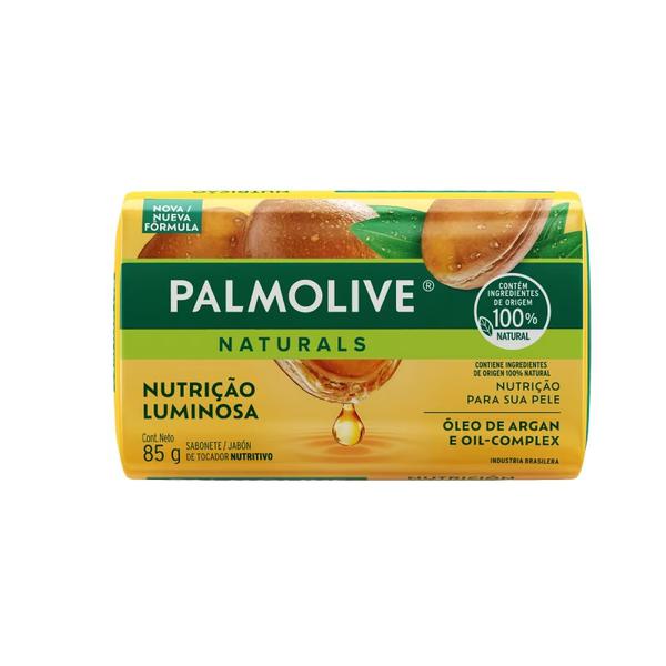 SABONETE EM BARRA PALMOLIVE NUTRIÇÃO LUMINOSA ÓLEO DE ARGAN E OIL-COMPLEX 85G
