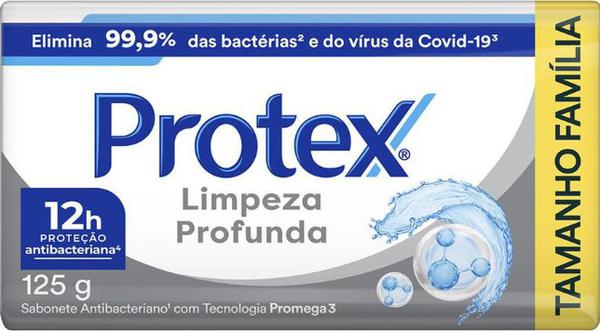 SABONETE PROTEX ANTIBACTERIANO LIMPEZA PROFUNDA 125G