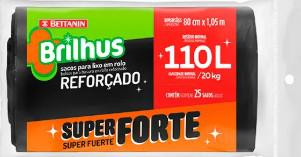 SACO LIXO BRILHUS REFORÇADO 100L C/25