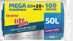 SACO LIXO ESFREBOM MEGA 50L C/100