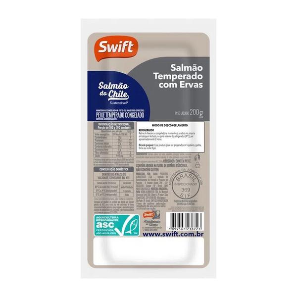 SALMÃO TEMPERO C/LIMÃO E ERVAS SWIFT 200G