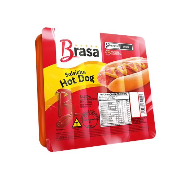 SALSICHA HOT DOG BRASA 500G