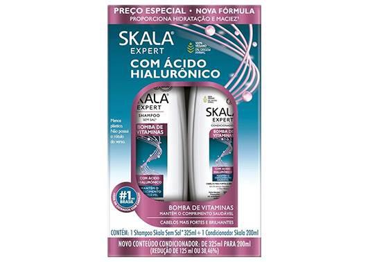 SHAMPOO 325ML+CONDICIONADOR 200ML SKALA BOMBA  DE VITAMINAS