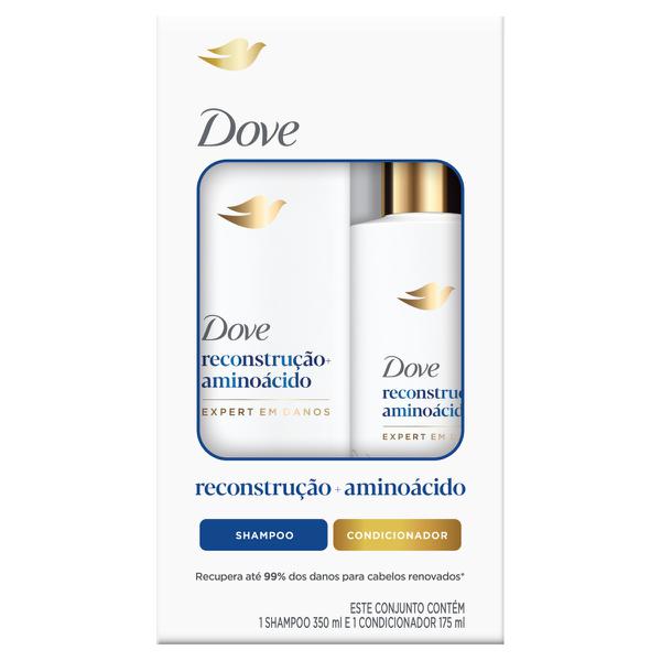 SHAMPOO 350ML + CONDICIONADOR 175ML DOVE RECONSTRUÇÃO + AMINOÁCIDO