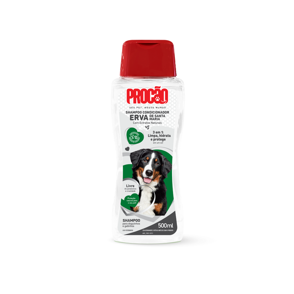 SHAMPOO CONDICIONADOR CÃES PROCÃO ERVA SANTA MARIA 500ML