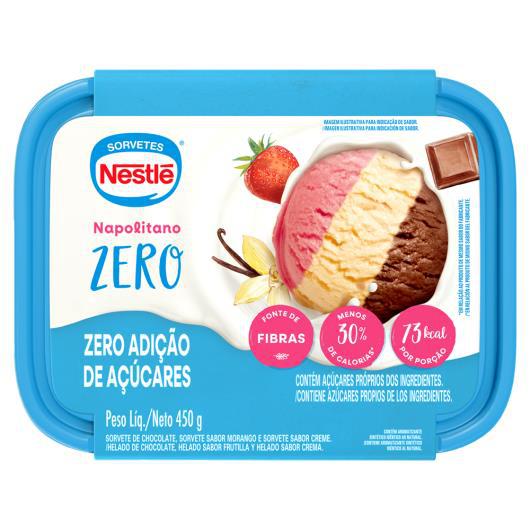 SORVETE NESTLÉ NAPOLITANO ZERO AÇUCAR POTE 450G